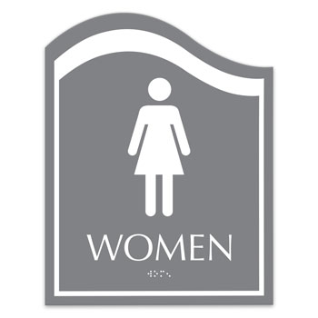Ocean ADA WOMEN Restroom Sign - 8"W x 10.25"H