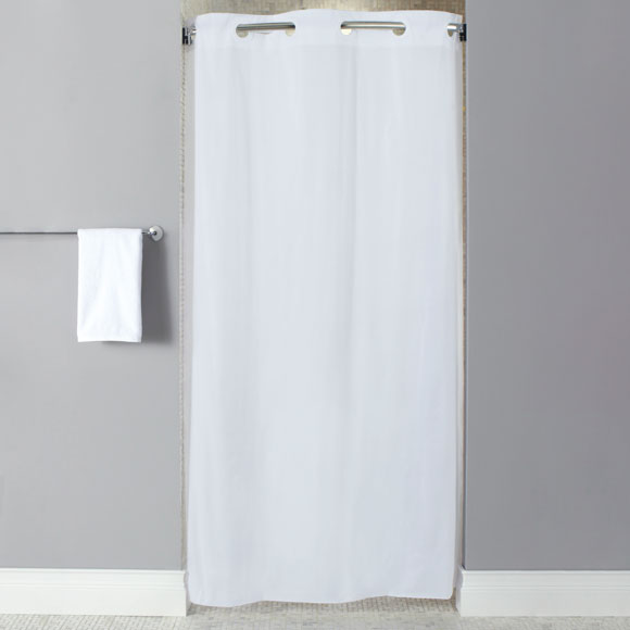 Lodgmate Pre Hooked Vinyl Stall Size, What Are The Measurements Of A Stall Shower Curtain