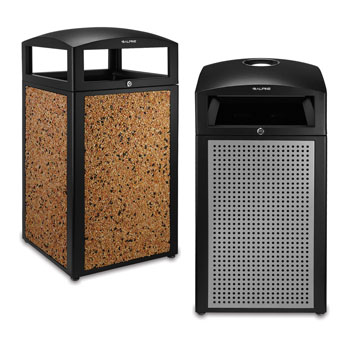 Rugged 40-Gallon All-Weather Trash Receptacles
