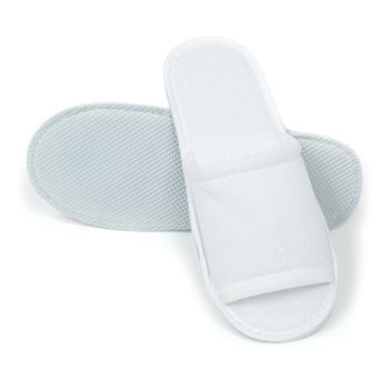 Soft Terry Open Toe Slippers - 25 Pairs/Case