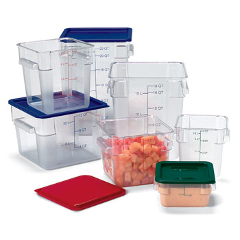 Clear Square Polycarbonate Food Storage Containers