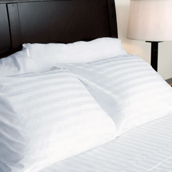 LodgMate Tone-on-Tone Stripe 200 ct. Sheets & Pillowcases