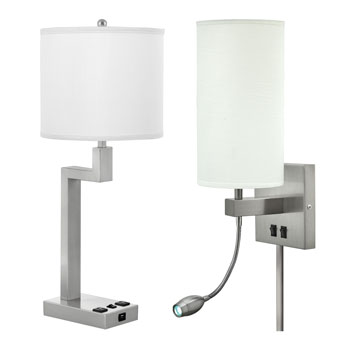 Brushed Steel Truly Yours Lamp Collection