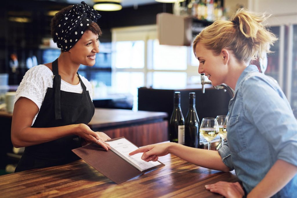 choosing from menu