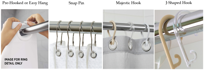 Hotel Shower Curtain Hooks, Pins and Hangers Hotel Shower Curtain Hooks, Pins and Hangers