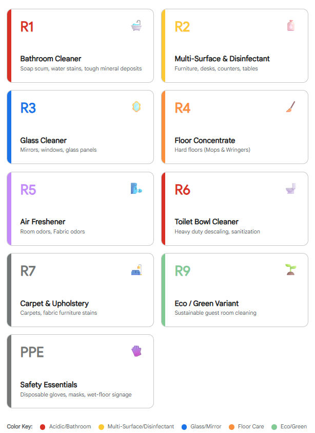 Housekeeping Chemical Classification Grid