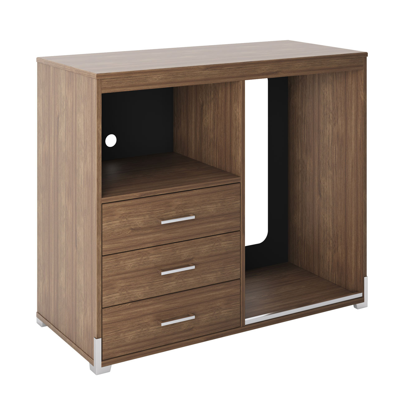 Lang Edison Micro Fridge Cabinet - Walnut