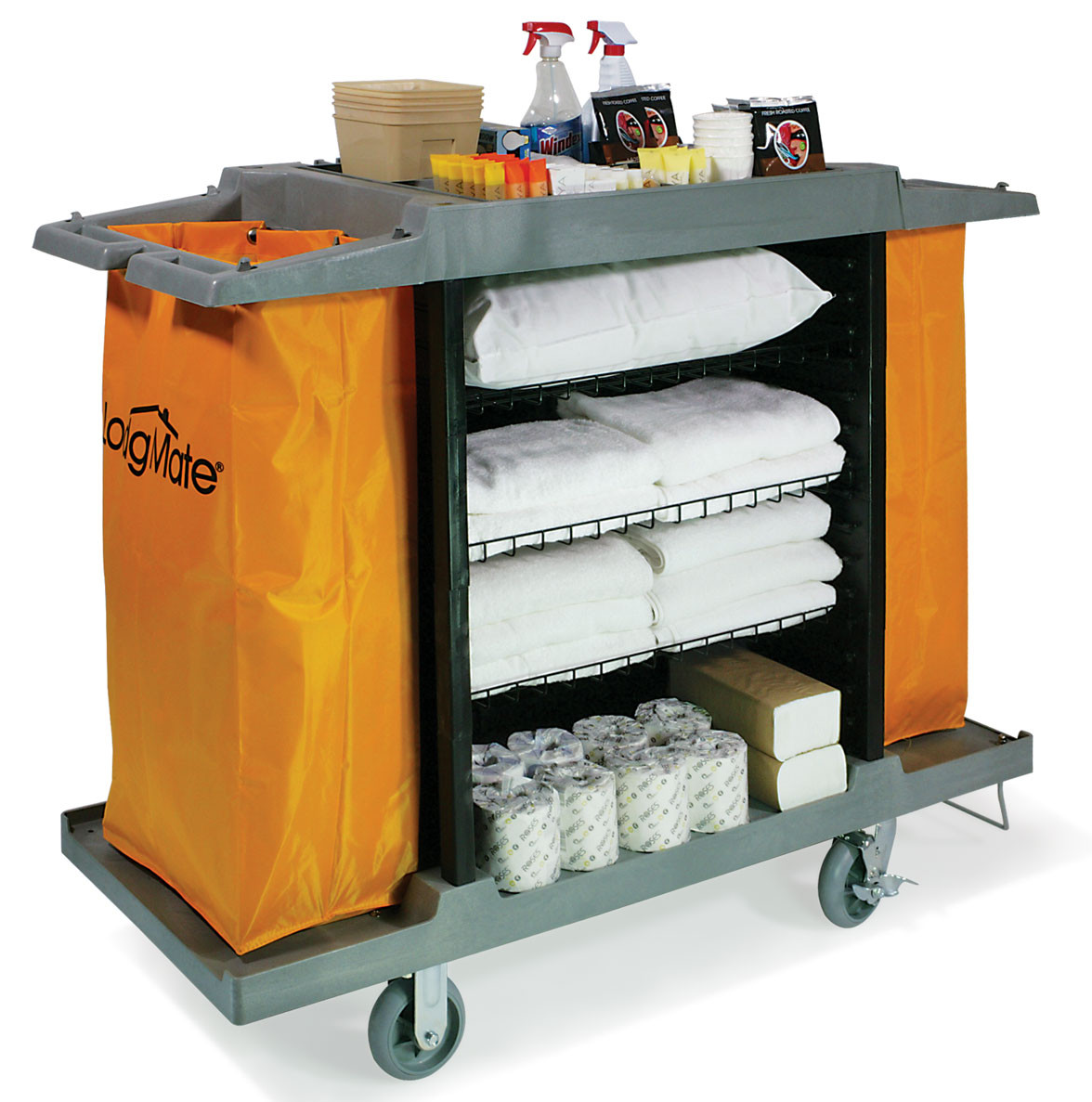 LodgMate Extra Tall Full-Size Housekeeping Cart