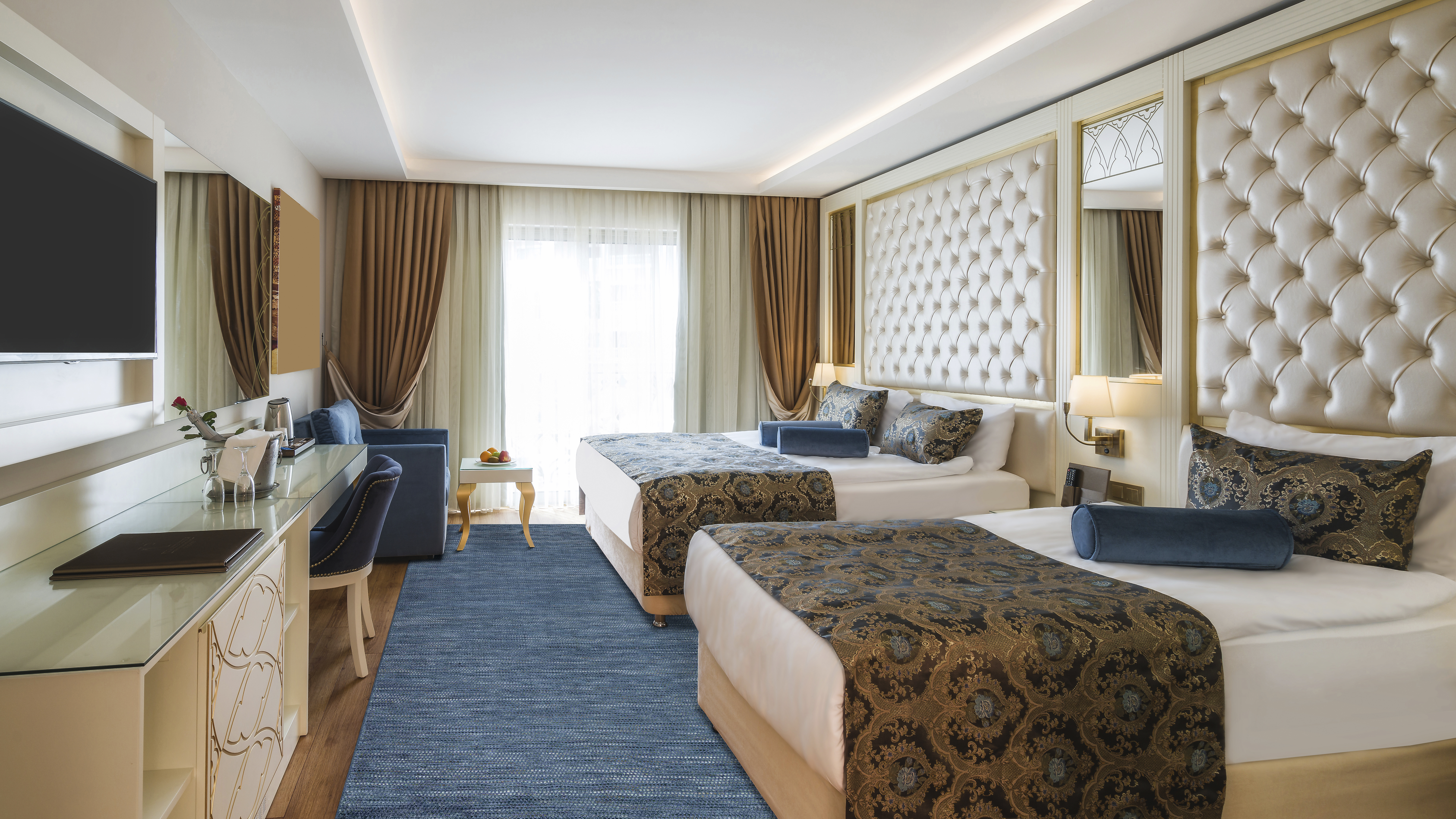 Comfortable hotel bedroom