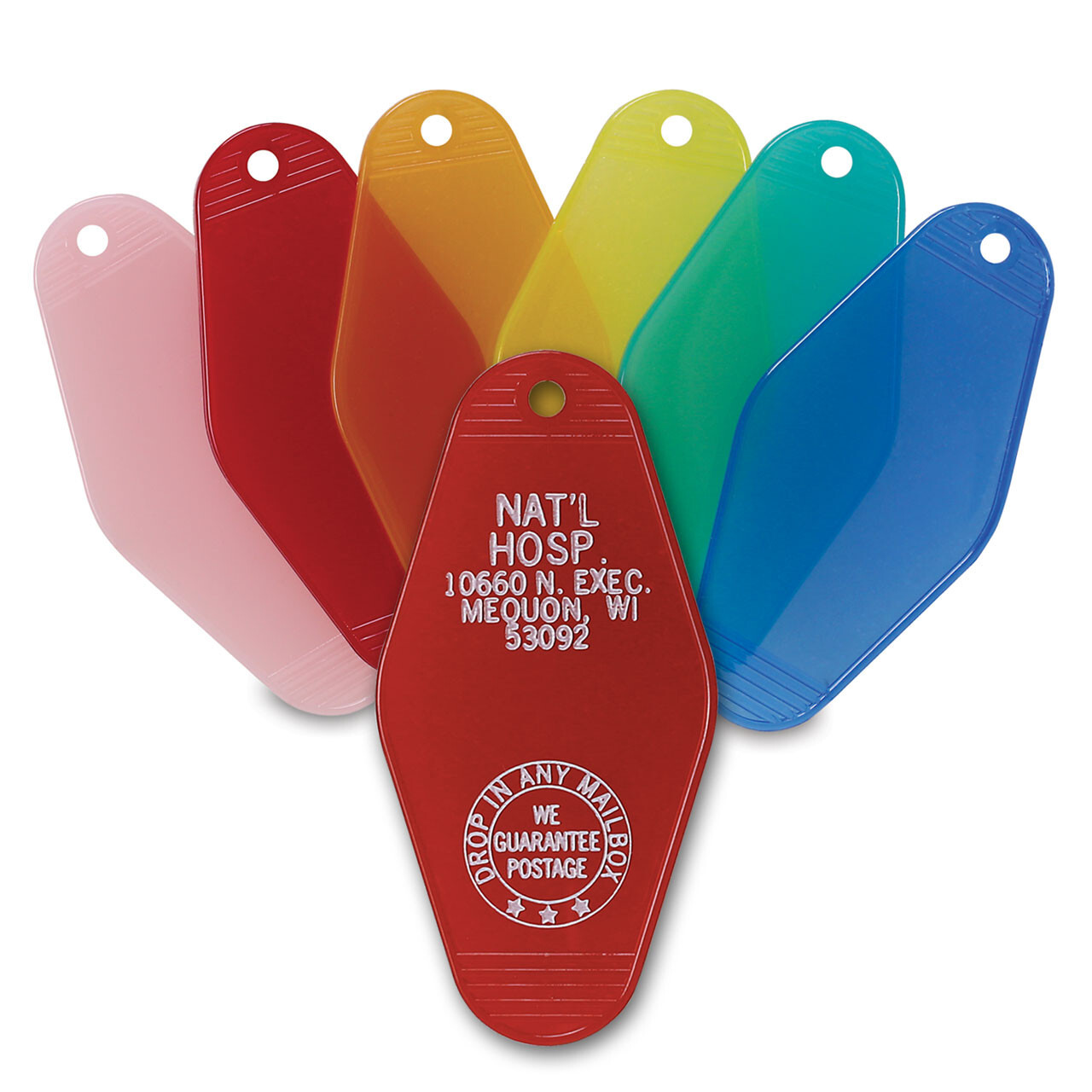 Retro Hot Stamp Key Tags