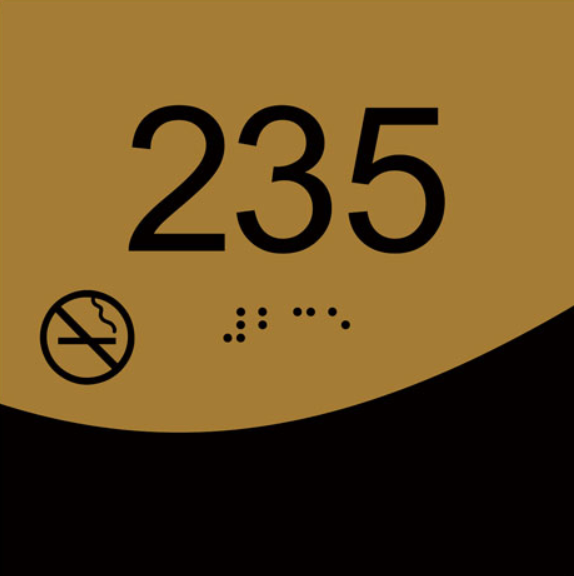 Villa ADA Braille Room Number Sign